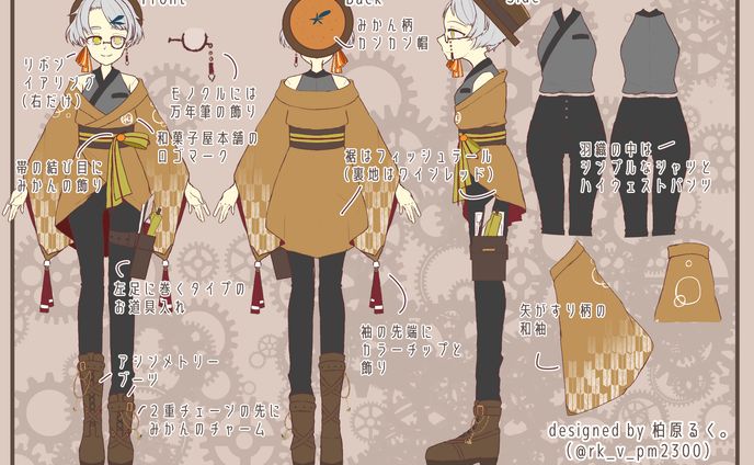 イラスト、デザイン、モデル