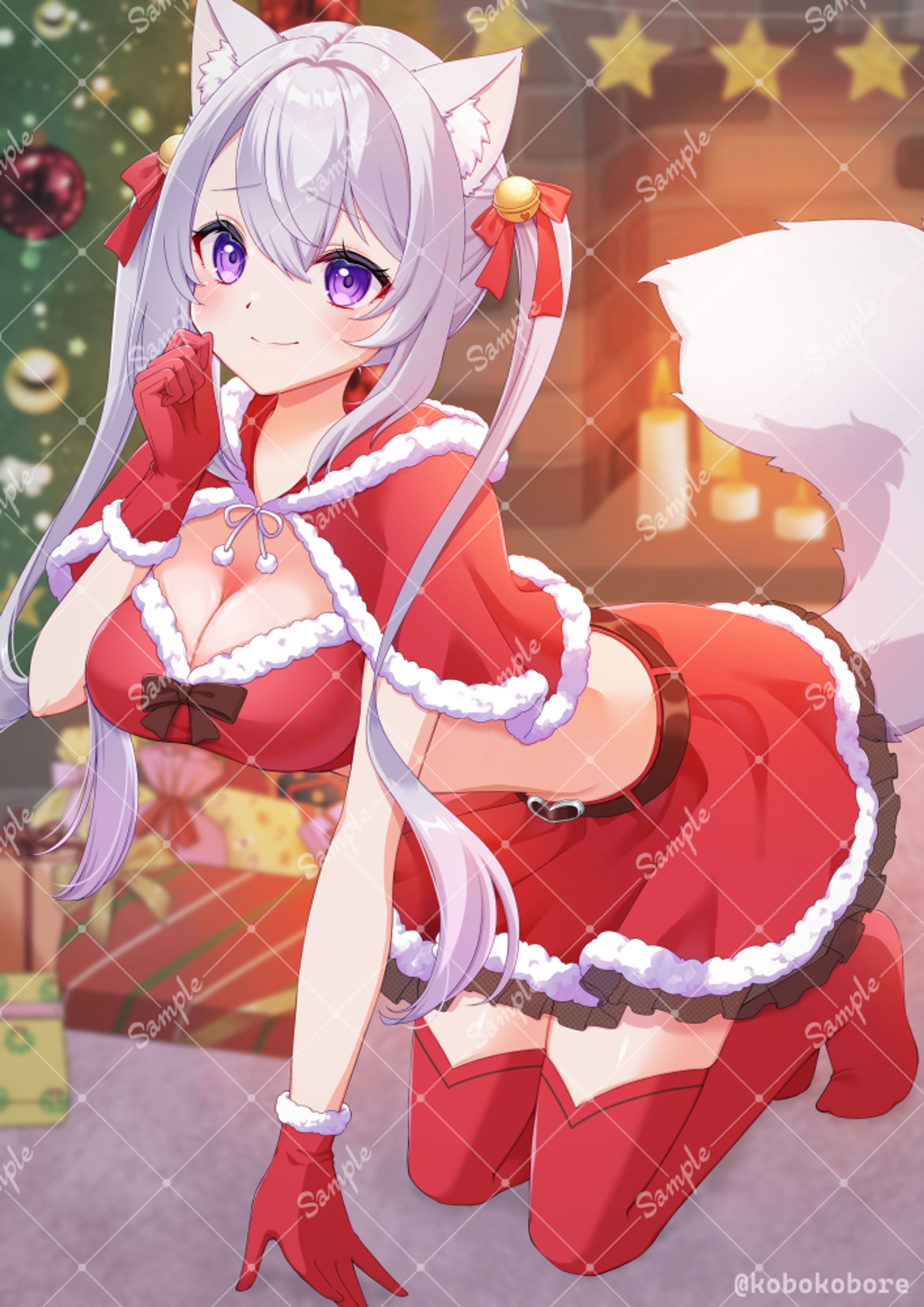 【月実いのり様】クリスマスイラスト-1