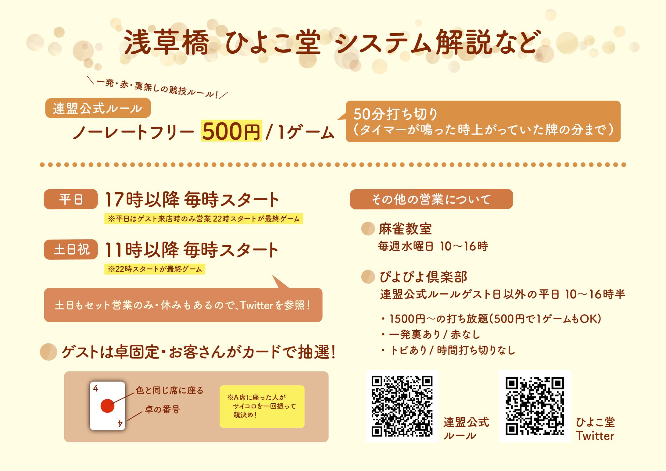 麻雀店のシステム解説図デザイン-1