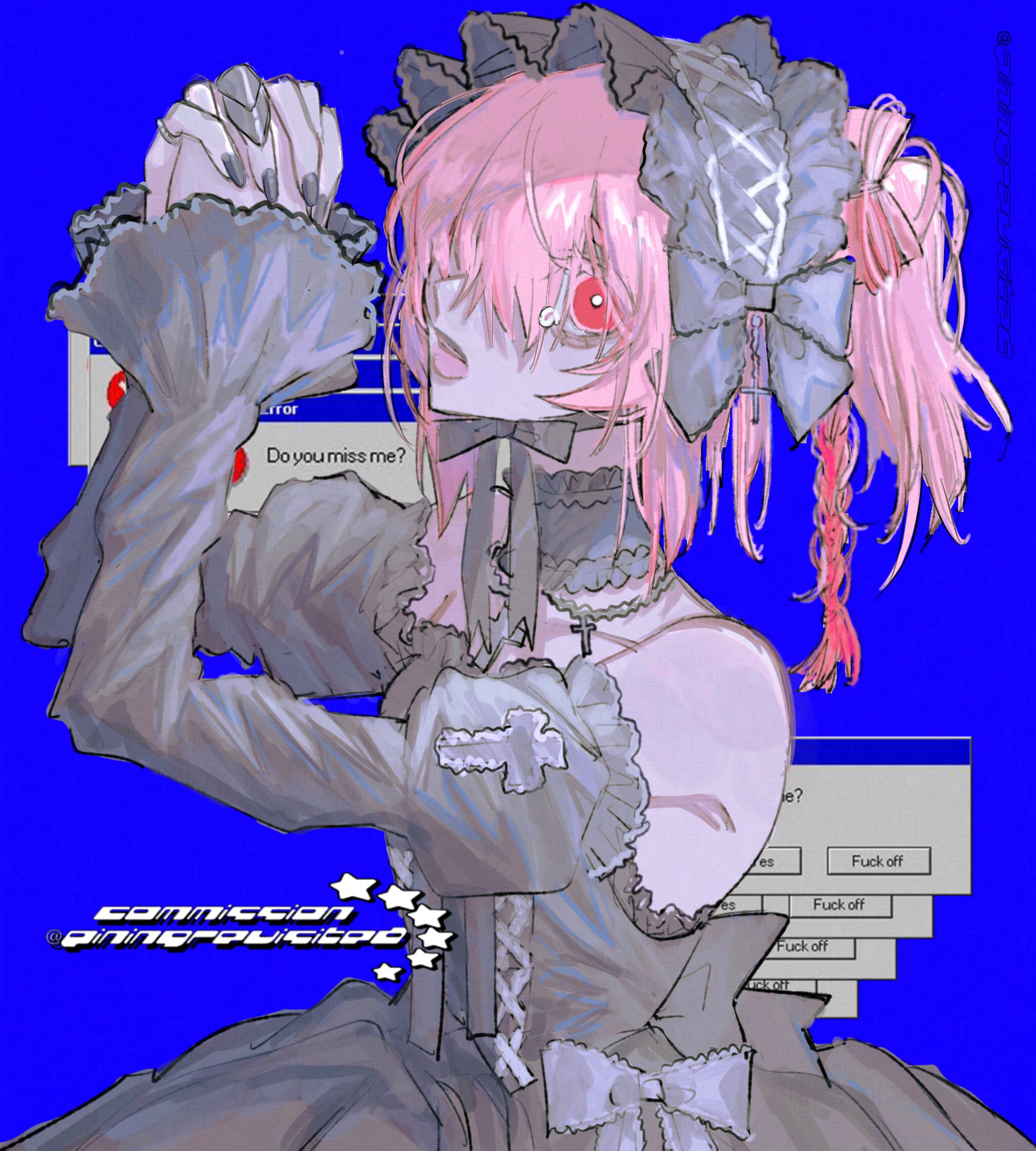 VTuber流氷リオネ様　配信用サムネイルイラスト-1