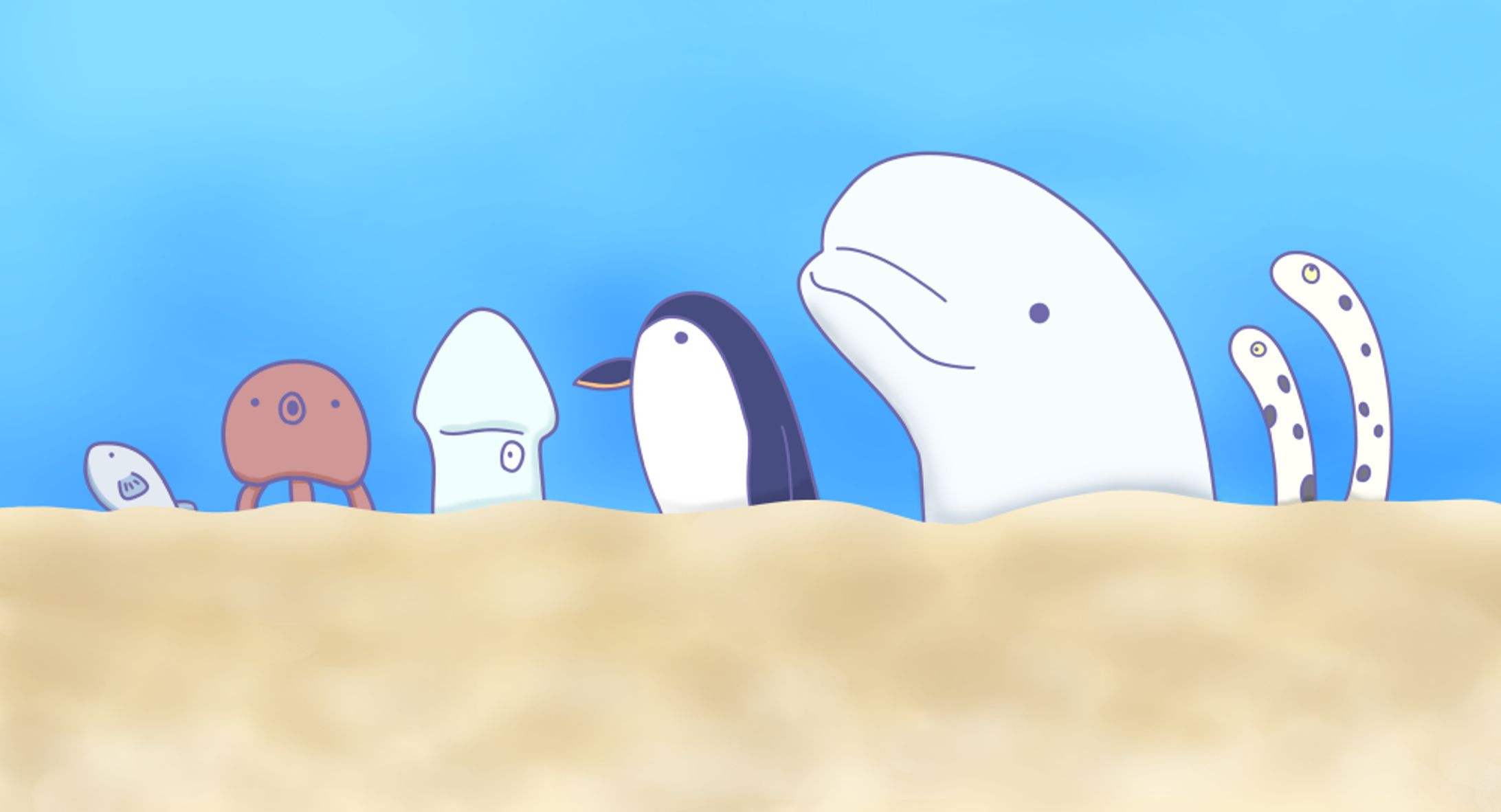 埋まる海の生き物たち-1