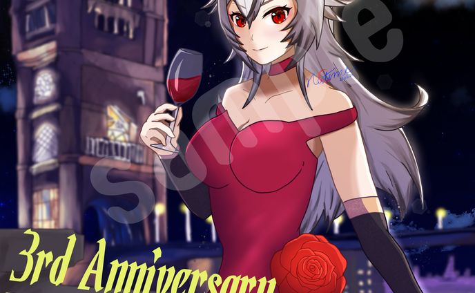 Vtuber 堂本真弘 3周年記念ファンアート
