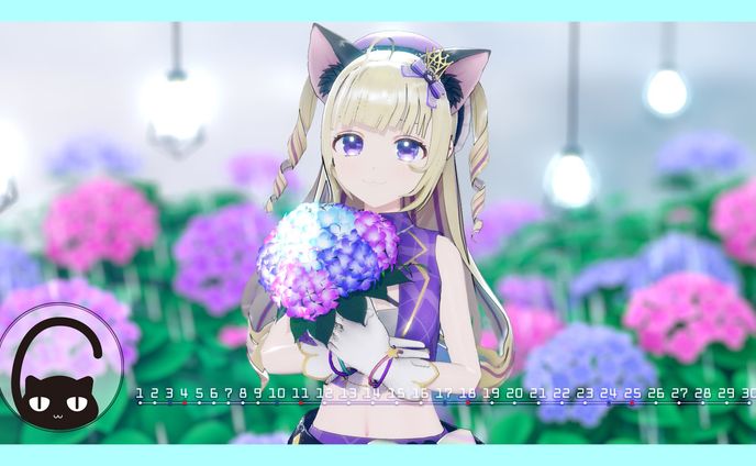 Vtuber月めくり 猫田リルカ(6月担当)
