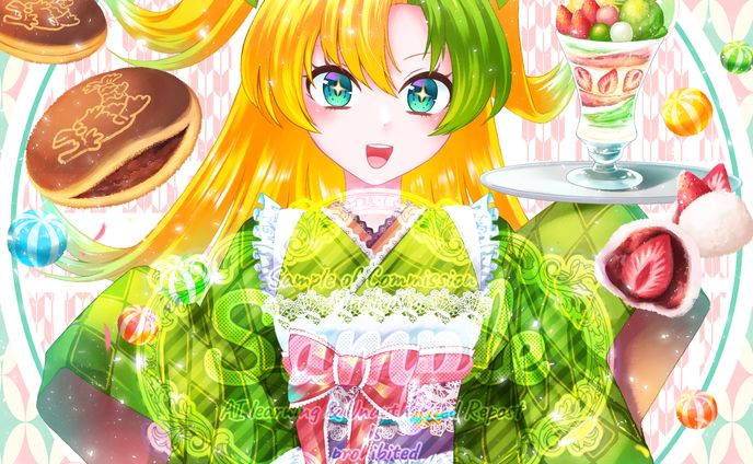 ⑅ ご依頼 ⑅ イラスト ⑅ 和風メイド