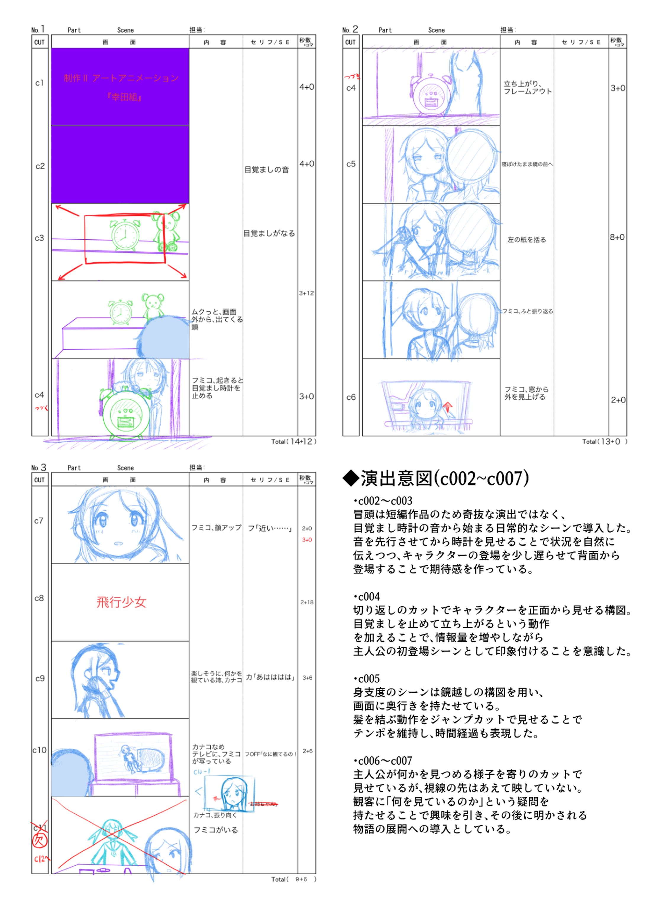 飛行少女-flying girl-絵コンテ演出意図-1