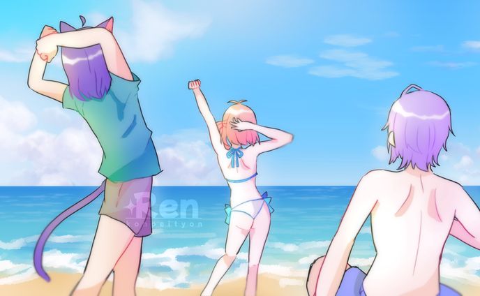 [2023] Beach Trip - Colored sketch