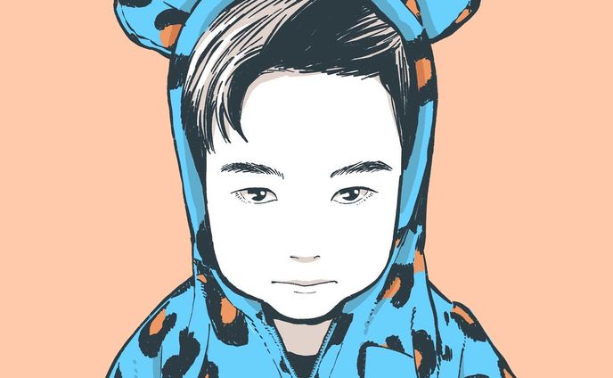 Blue leopard
#うちの息子のポートレイト
#illustration #portrait #boy