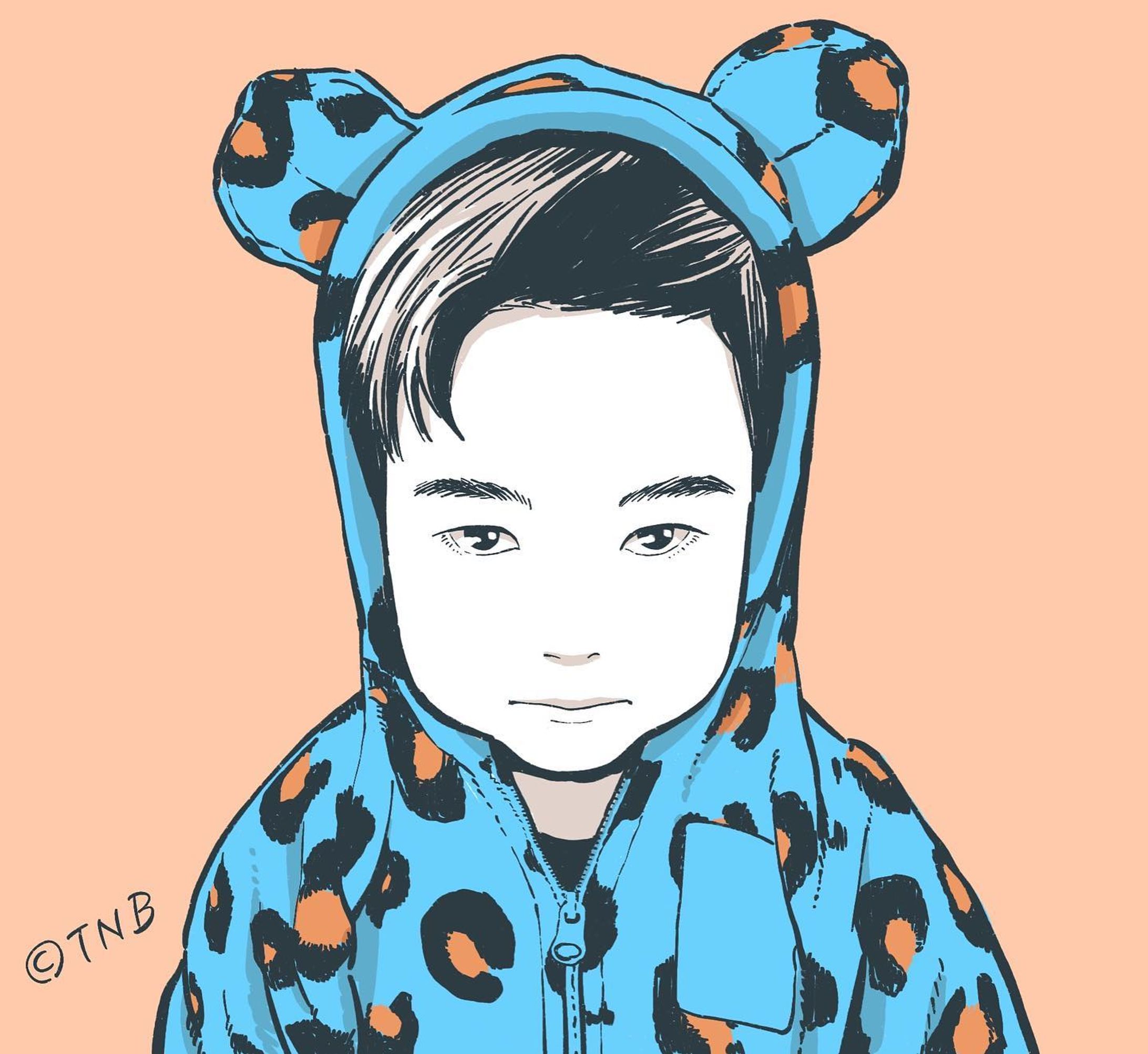 Blue leopard
#うちの息子のポートレイト
#illustration #portrait #boy-1