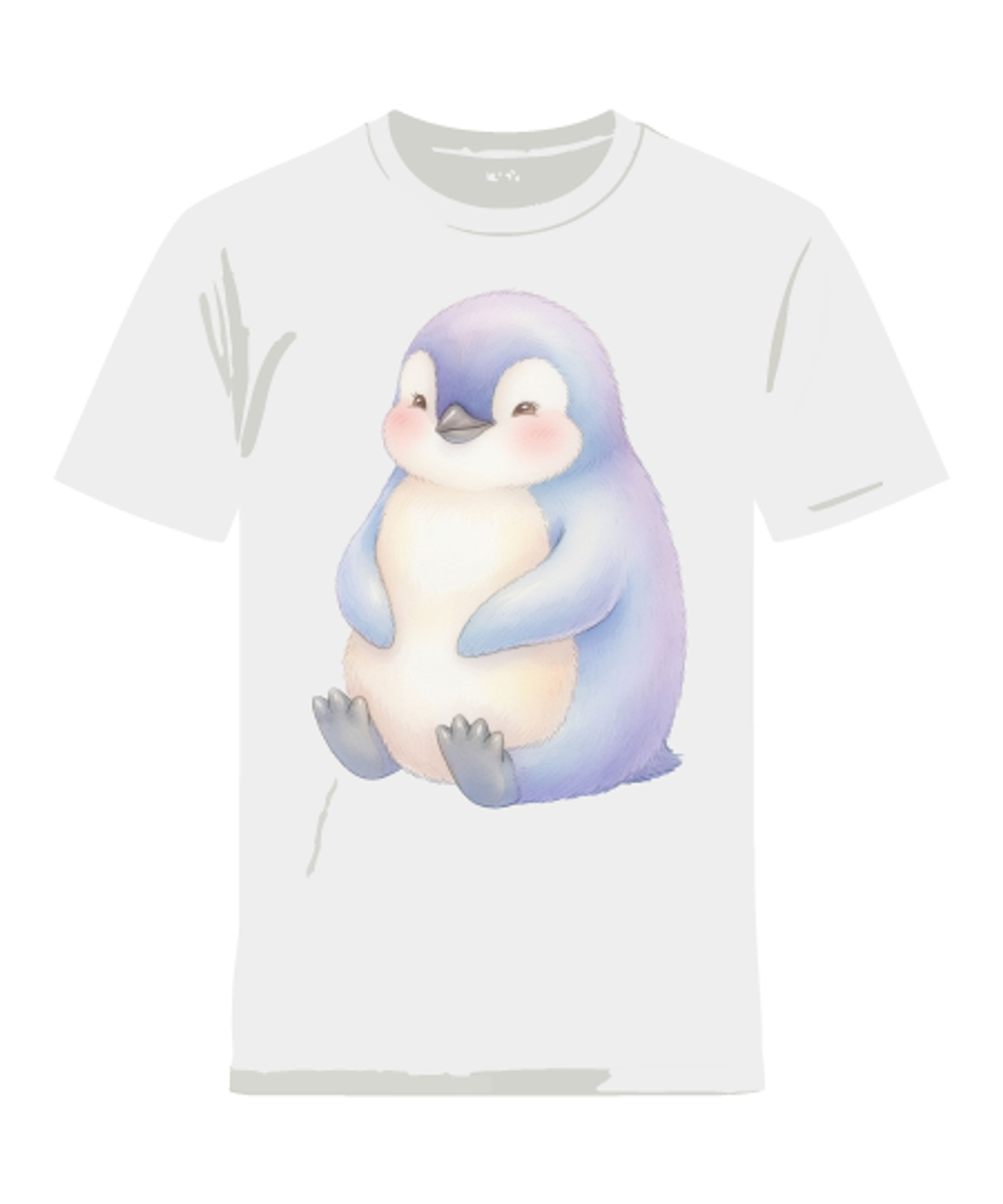 かわいいペンギンのイラスト・パステルカラーの冬デザイン-1