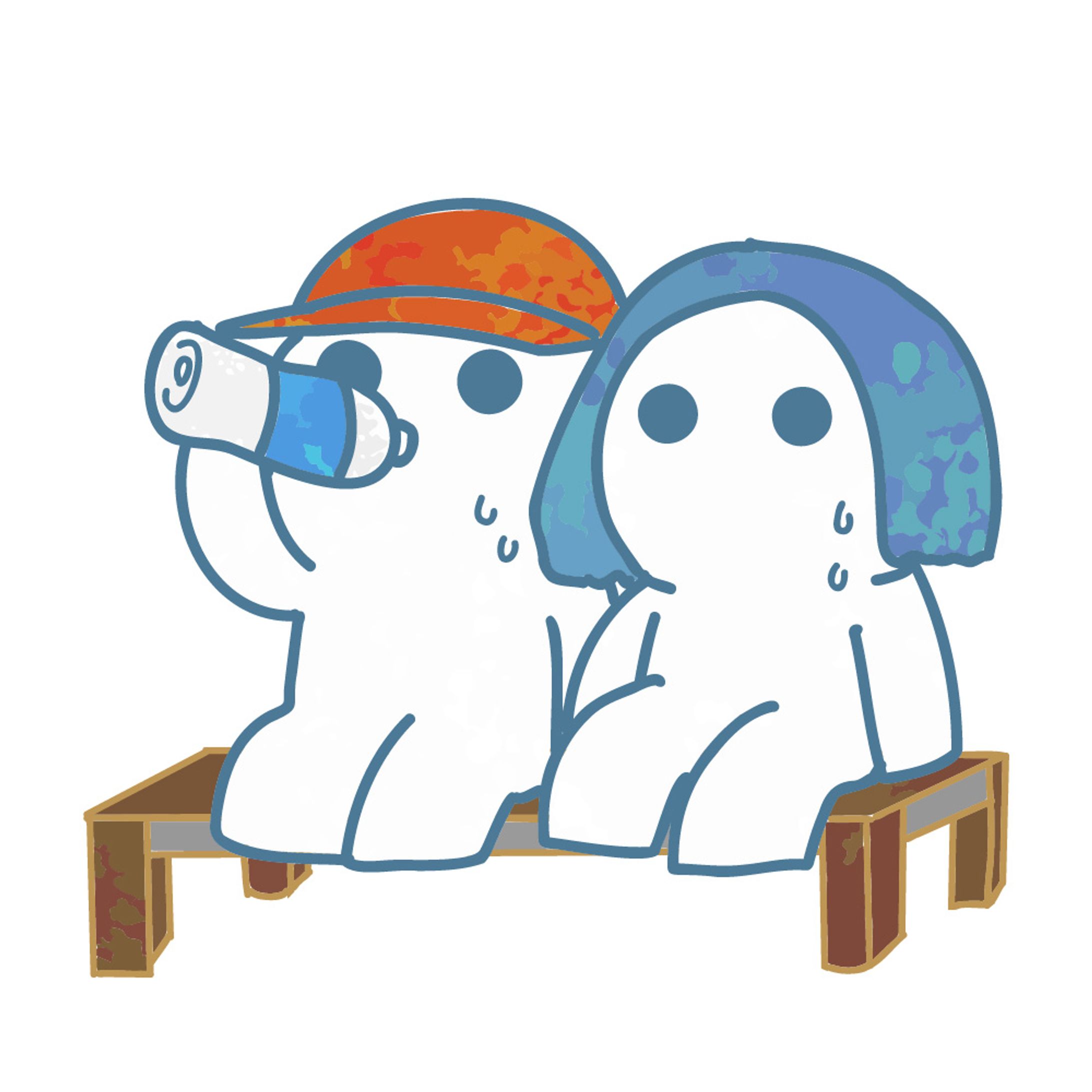 水分補給で休むオリキャラ-1