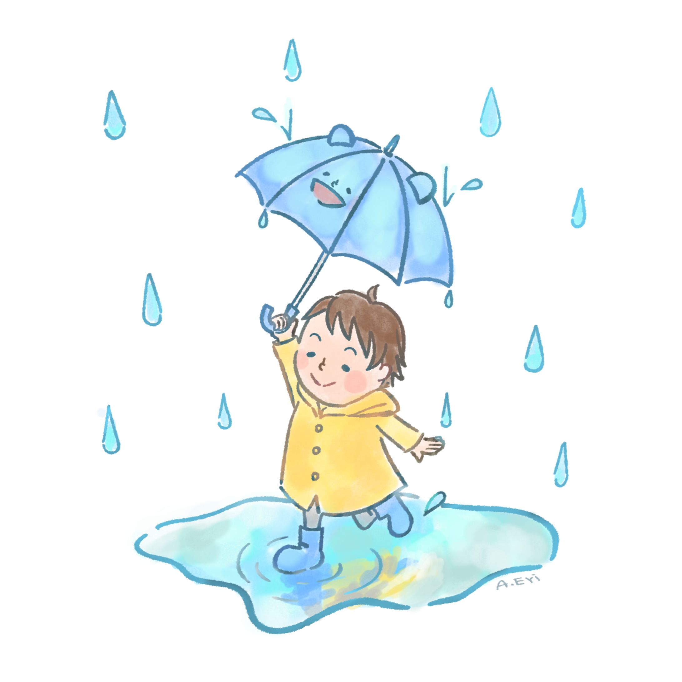 雨の日の子ども-1