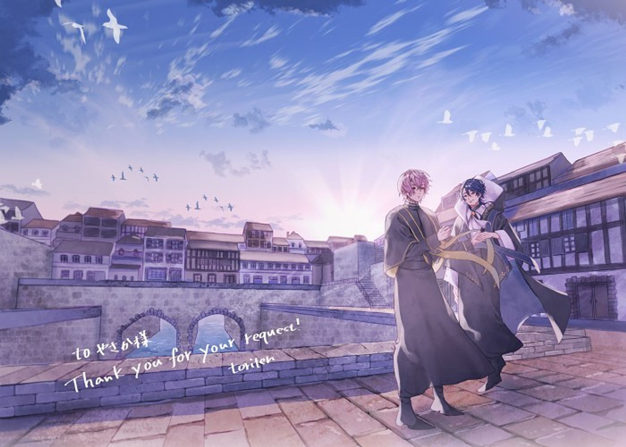 #instagram #illustration #イラスト　#skeb #背景 ＃空-1