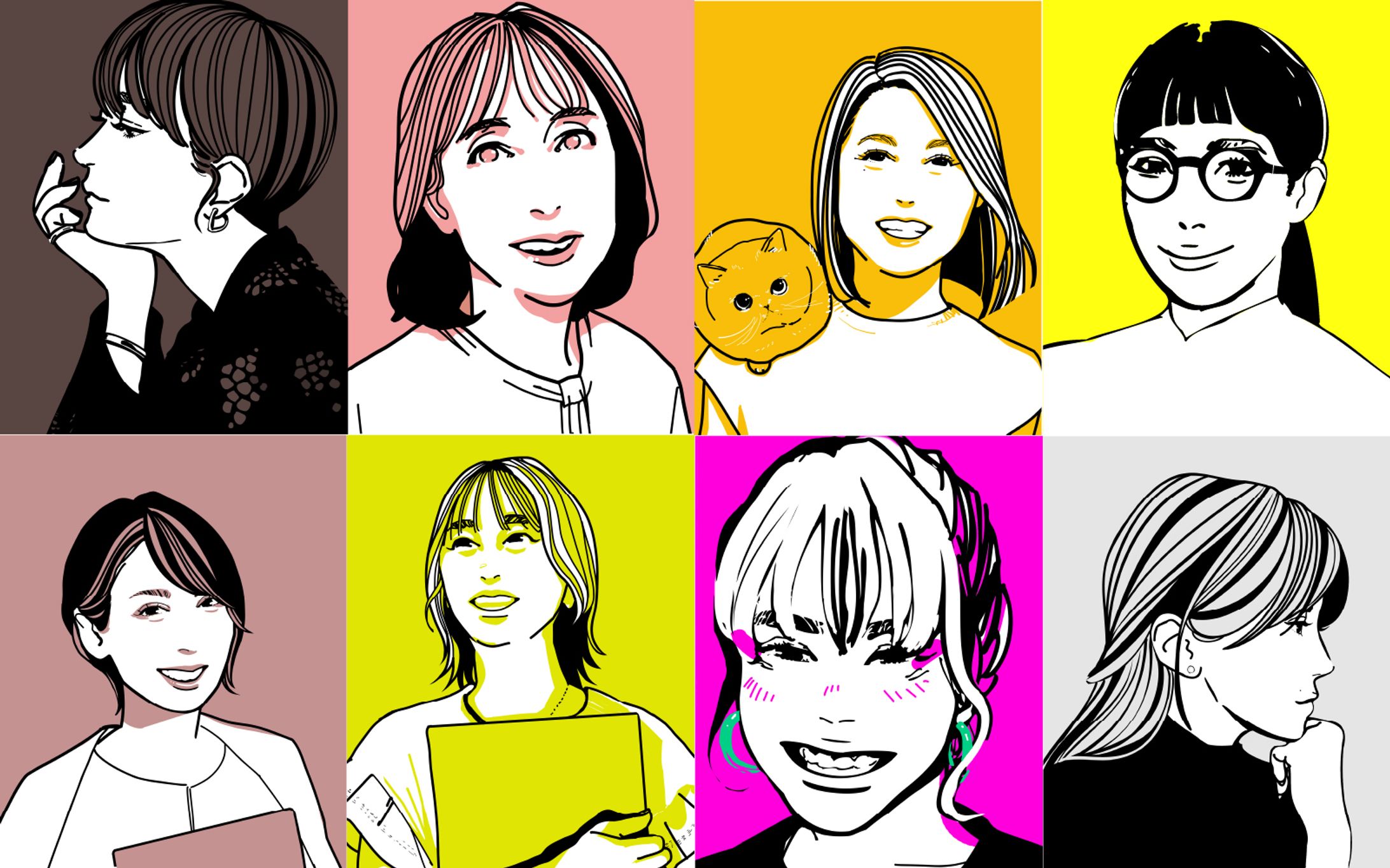 線画と一色似顔絵-1