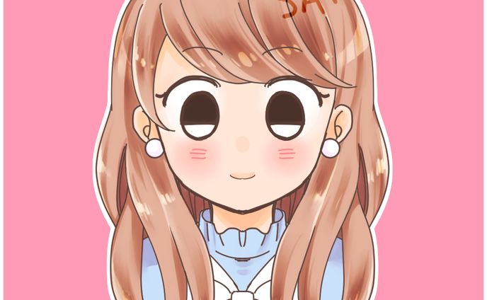 ゆるかわイラストアイコンサンプル　女性