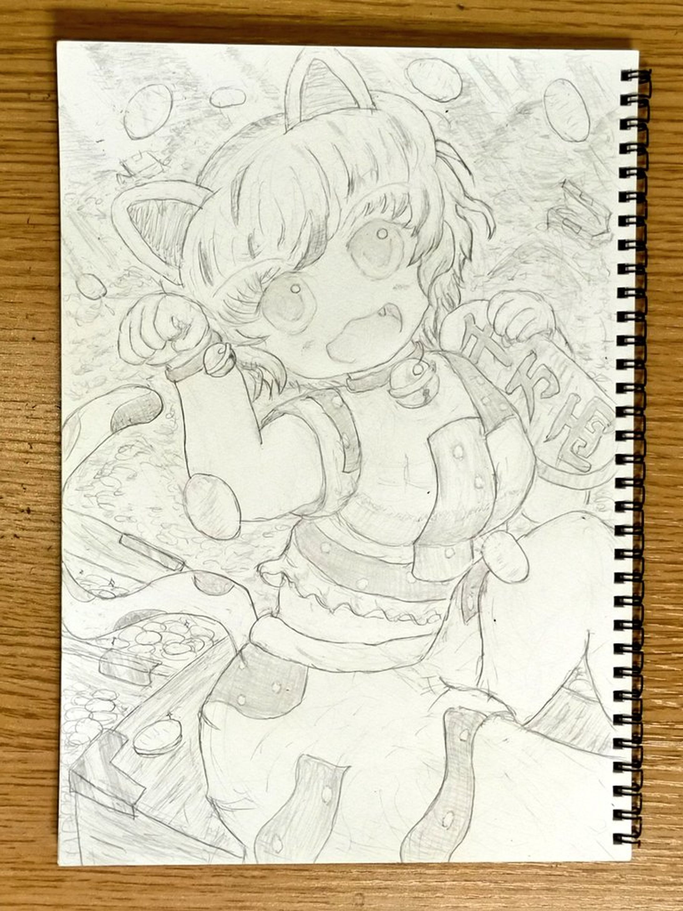【東方鉛筆画】豪徳寺ミケ-1