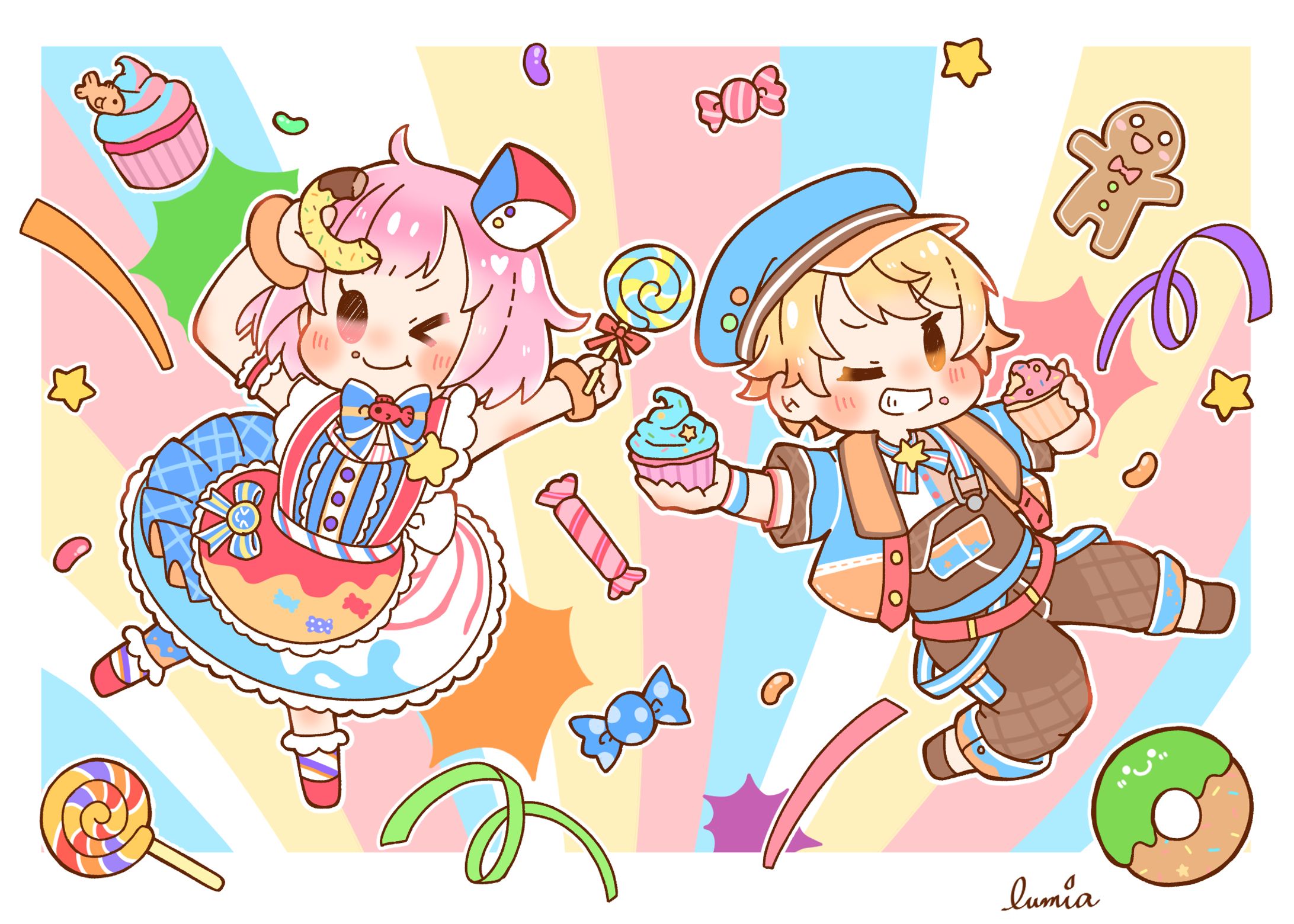 プロセカファンアート　にっこり-1