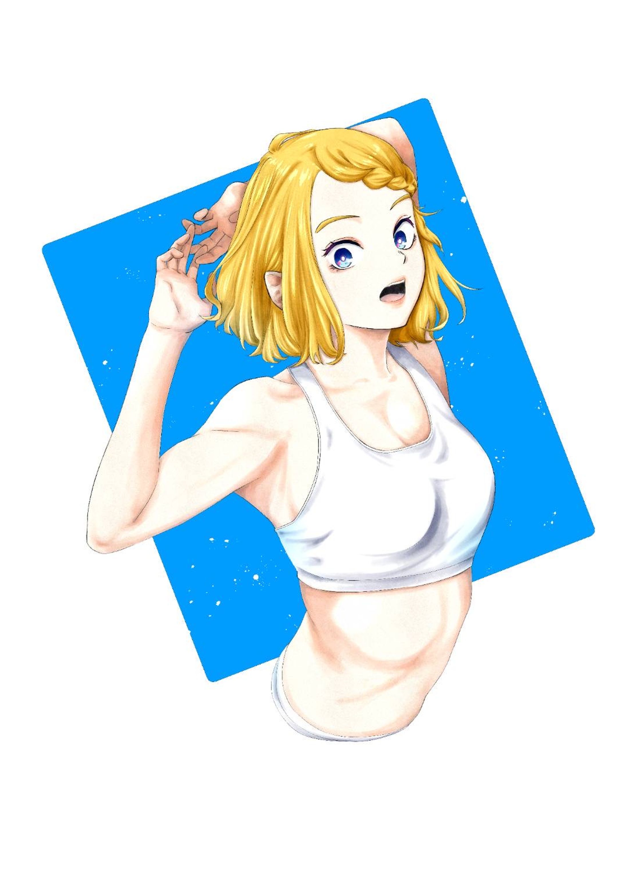 ストレッチをする女の子-1