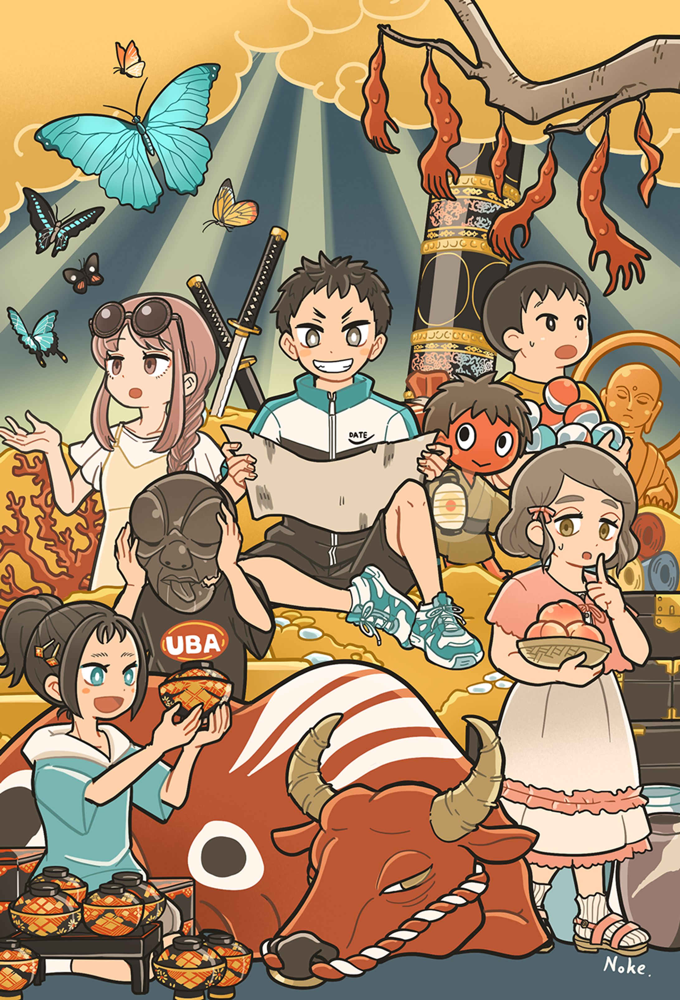 『みちのく妖怪ツアー　謎解き編』カバーイラスト-1