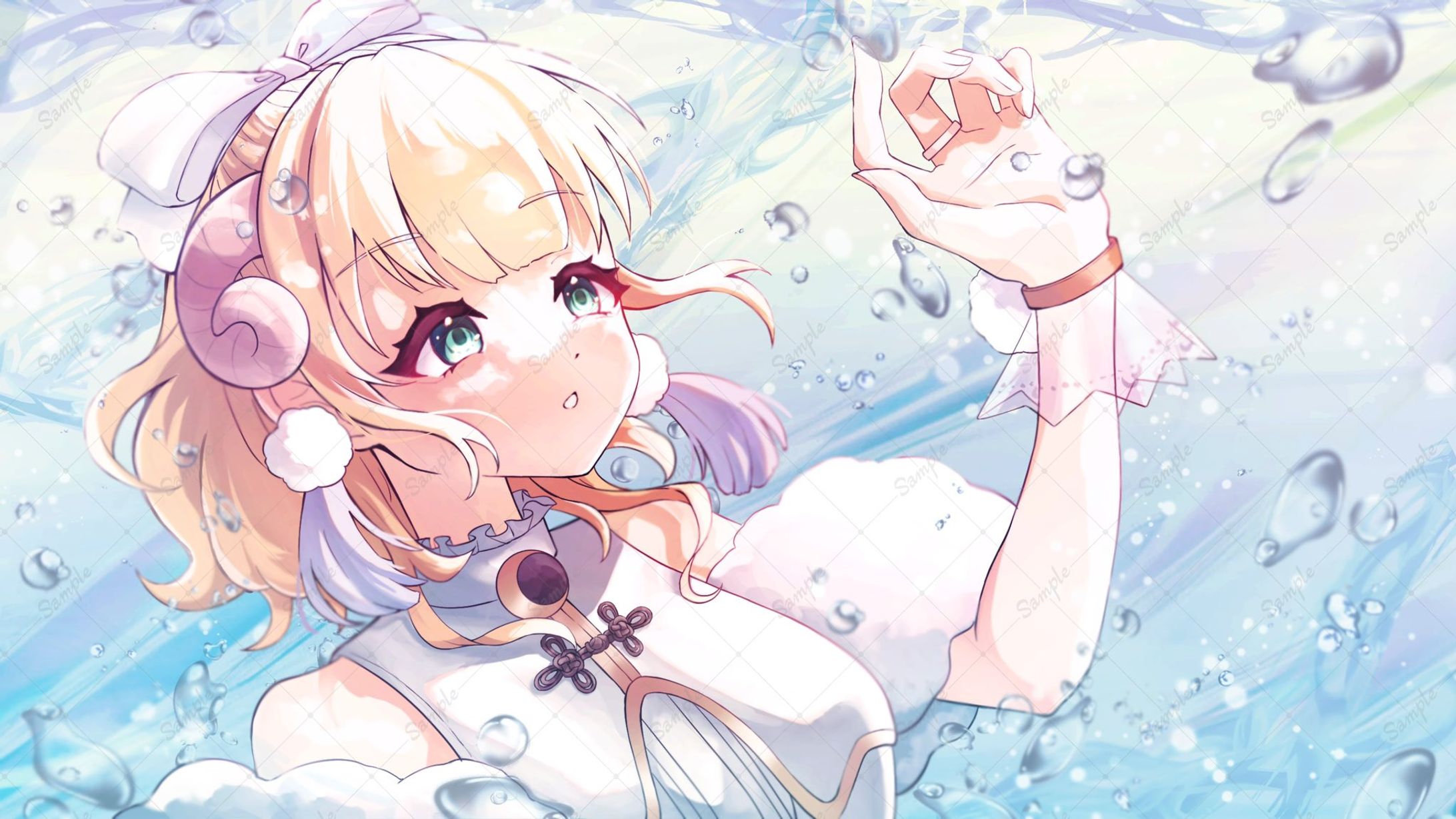 【ご依頼】「水流のロック」歌ってみた動画用イラスト-1