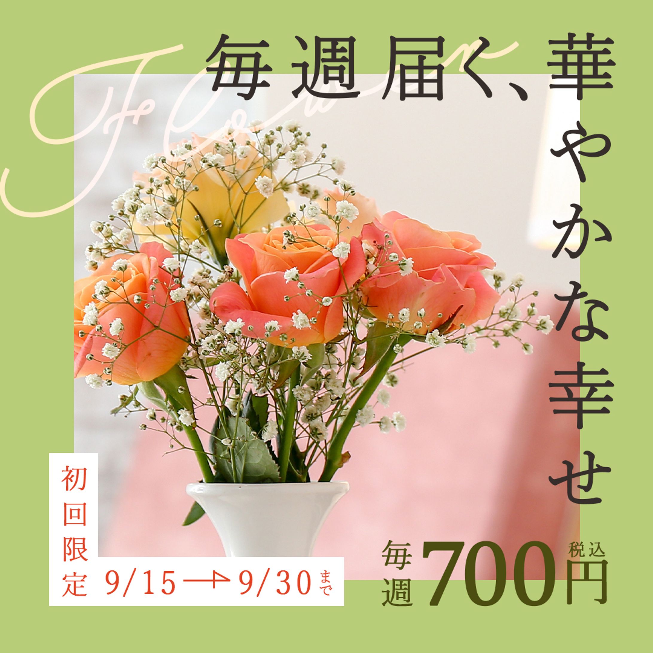 【架空バナー】お花の定期便 Instagram広告バナー-1
