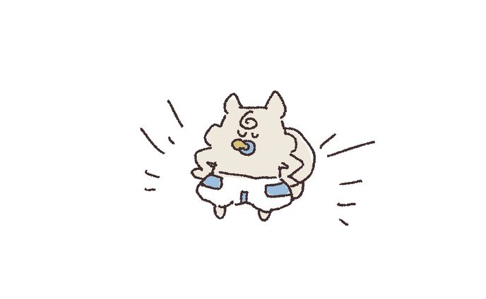 【絵日記】おむつの日