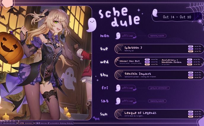 Spooky Time - Schedule