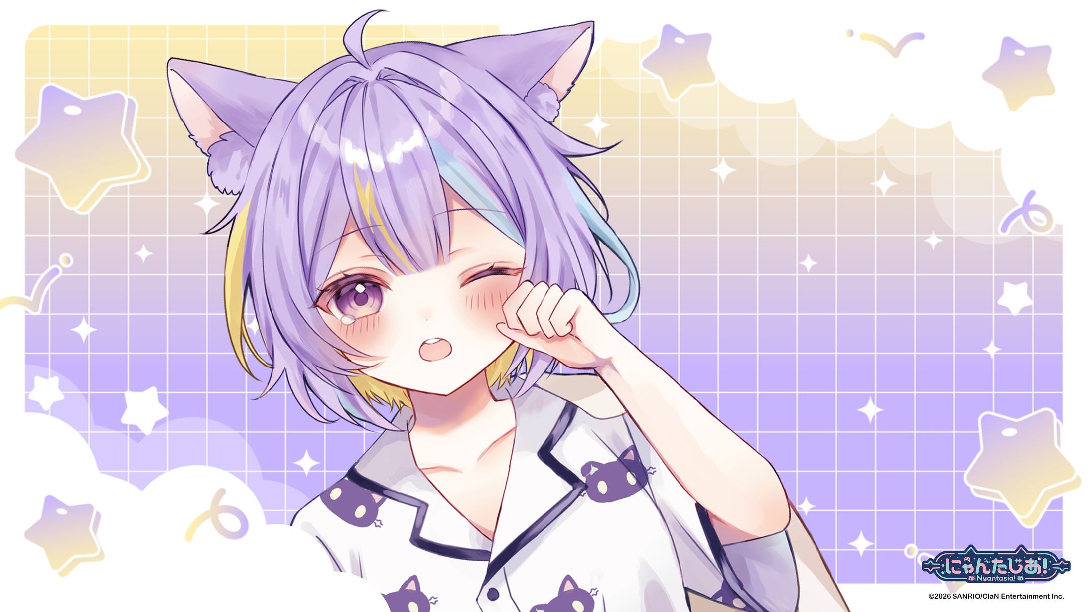 にゃんたじあ！所属若魔影ネオン様 2026年6月メンバー限定壁紙イラスト-1