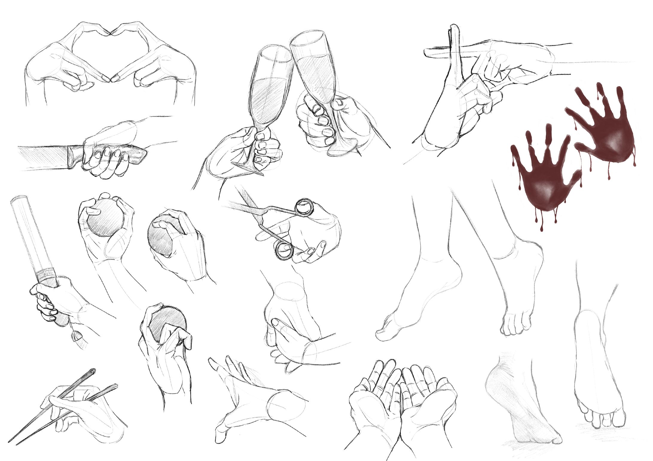 手クロッキー２ -1