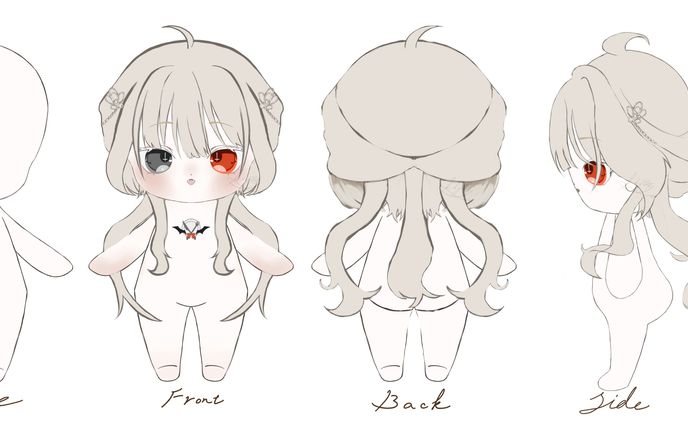 趣味 推しぬい3面図