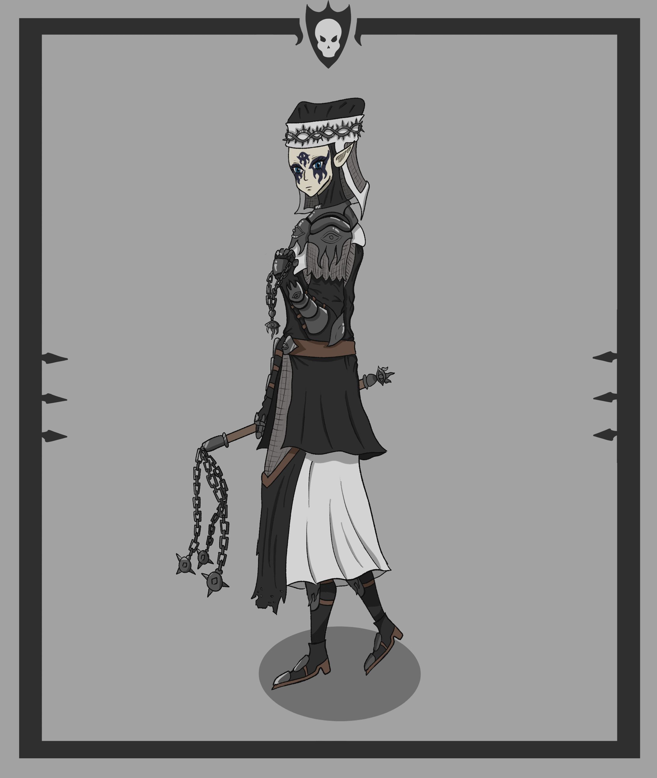 Dark Fantasy Cleric [OC - Halloween special]-1