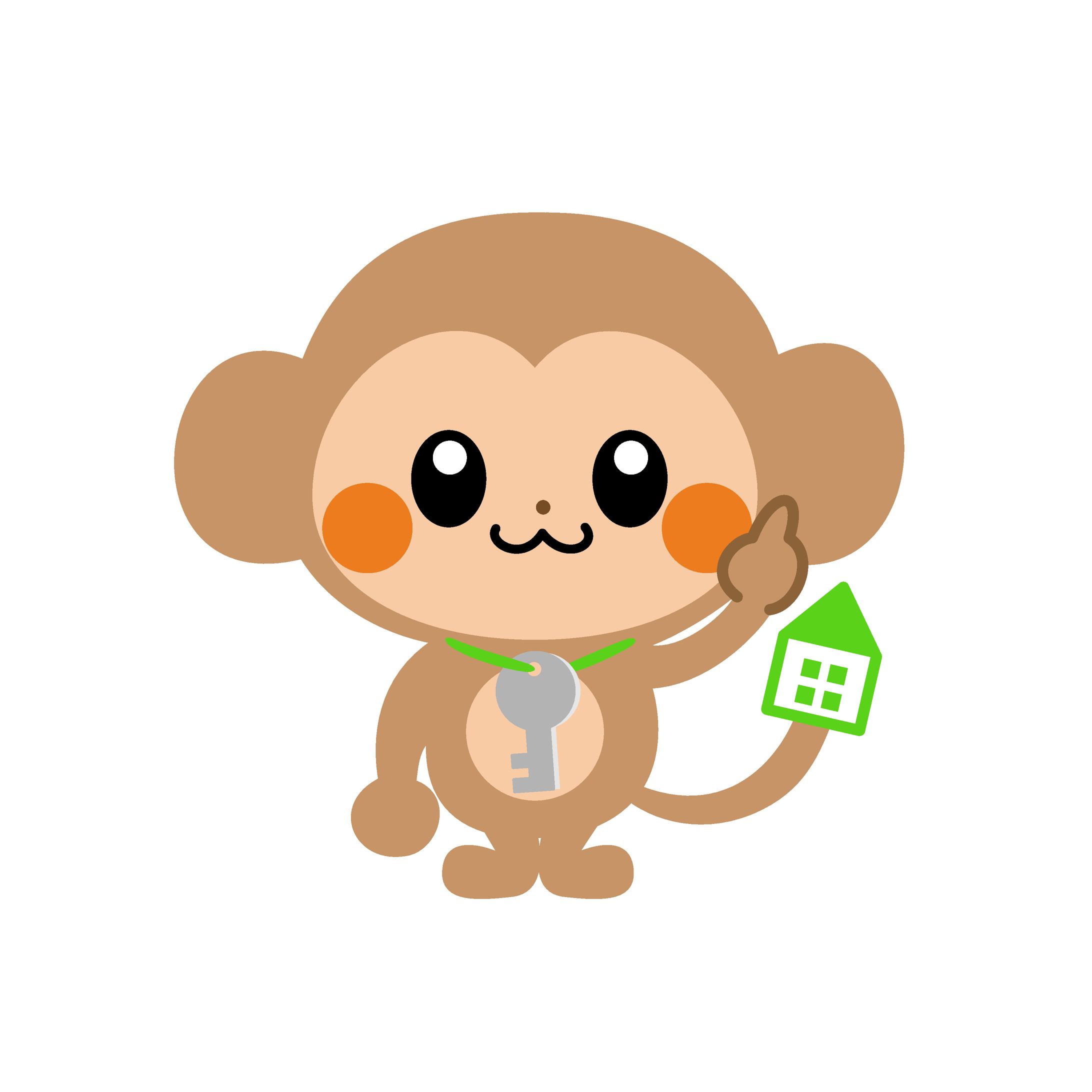 かわいいサルの不動産キャラクター-1