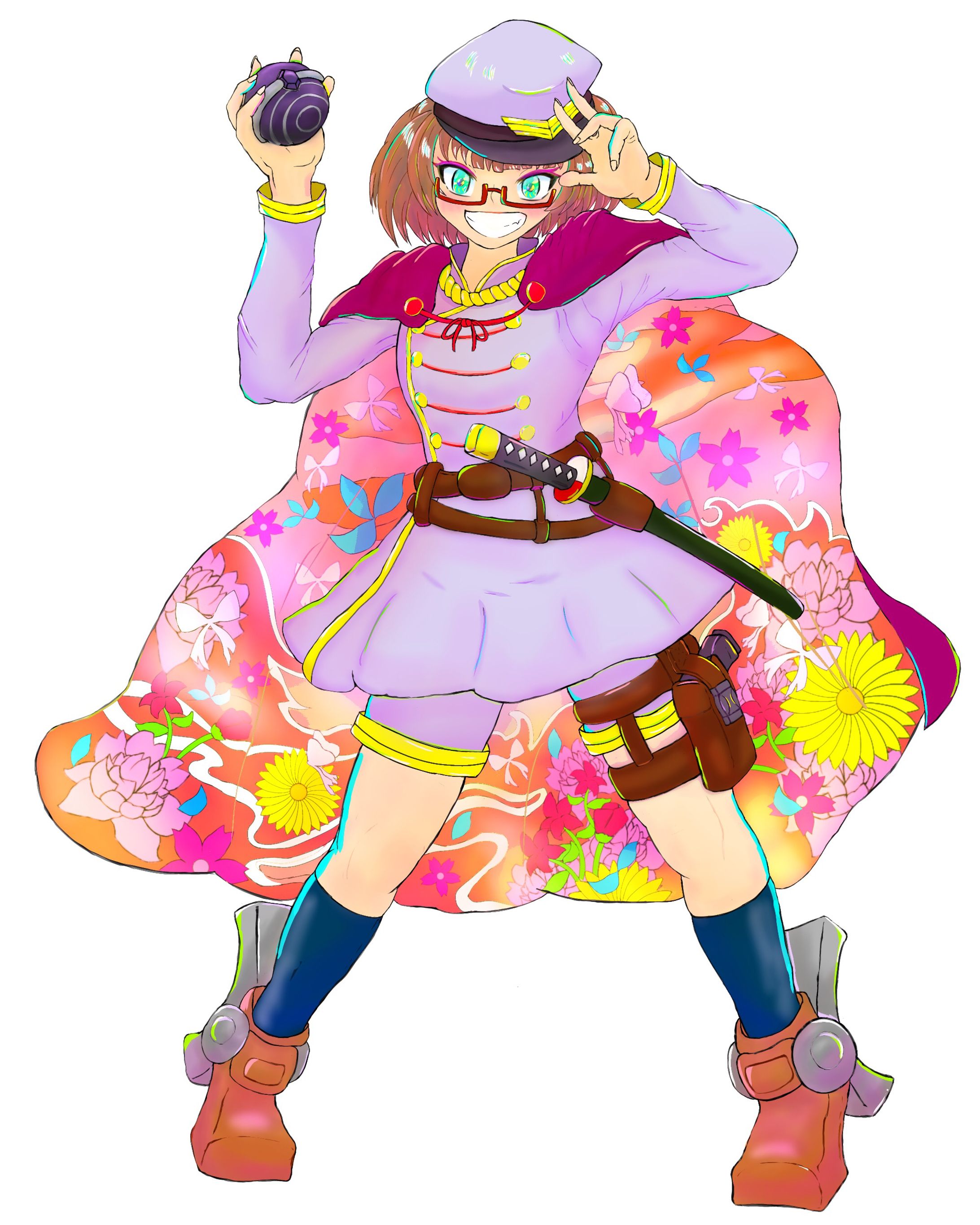 Vtuberポケモン用和風軍服立ち絵-1
