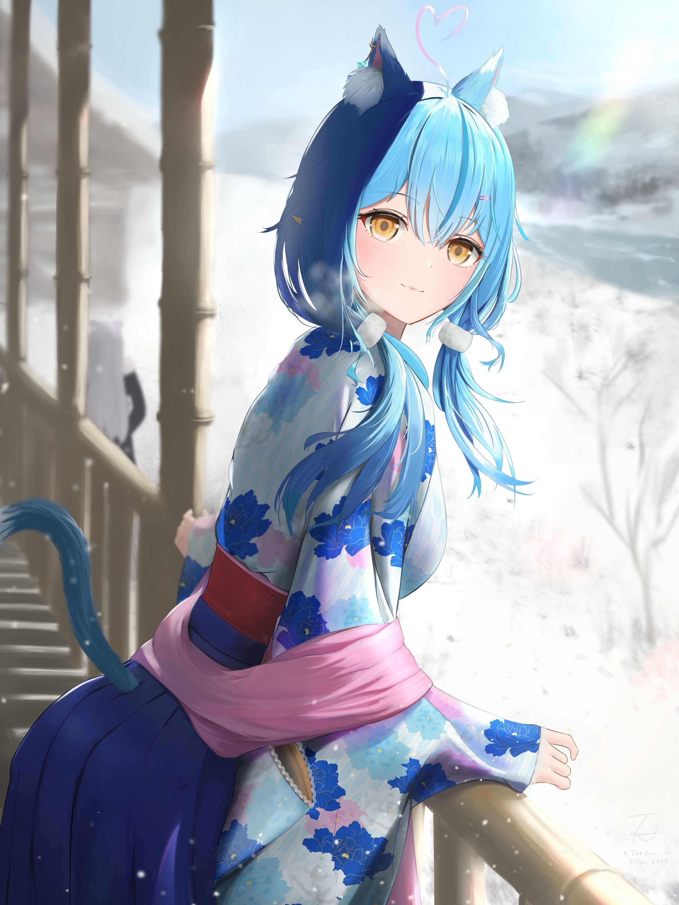 雪の日の朝　（雪花ラミィ,Hololive）-1