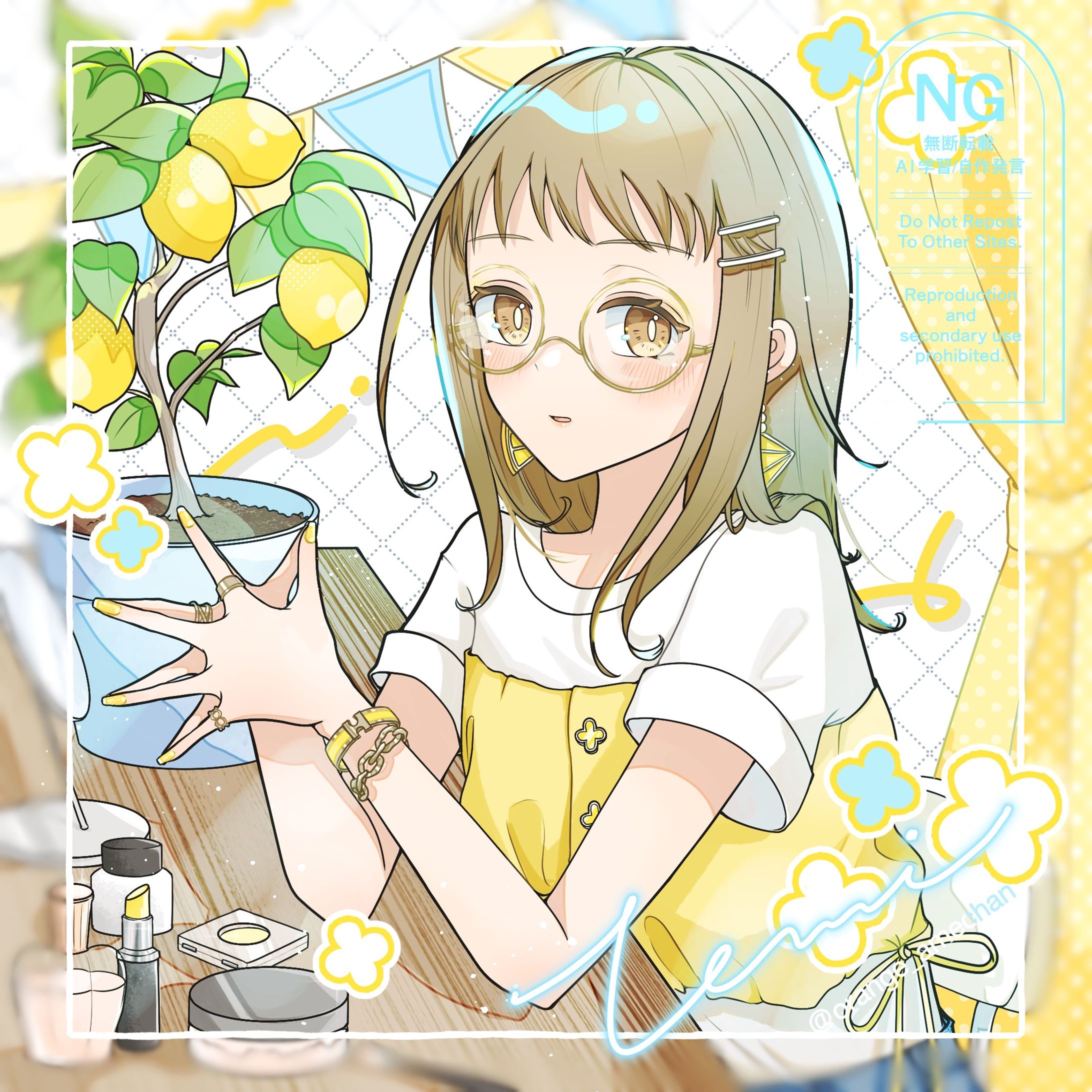 イエロー×カジュアル バストアップ-1