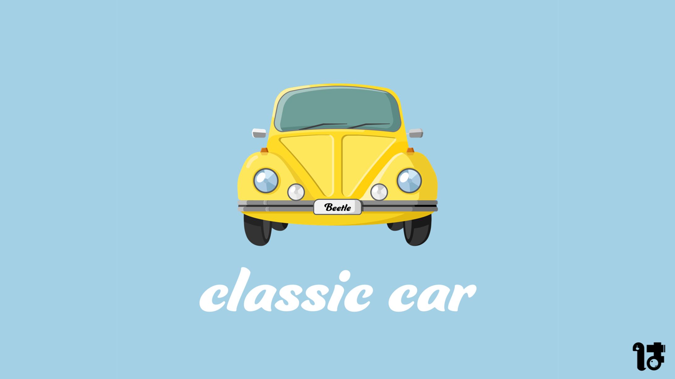 クラシックカー　イラストロゴ-1