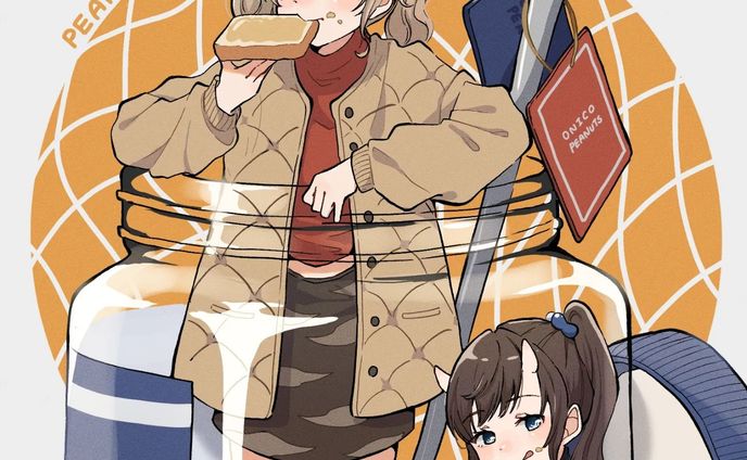 イラスト（マッド塗り）、nut snacks for elderly