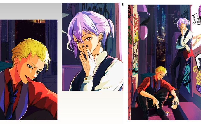 【お仕事】テスラ・ノート様＆卍ぽぽ卍様　コラボイラスト