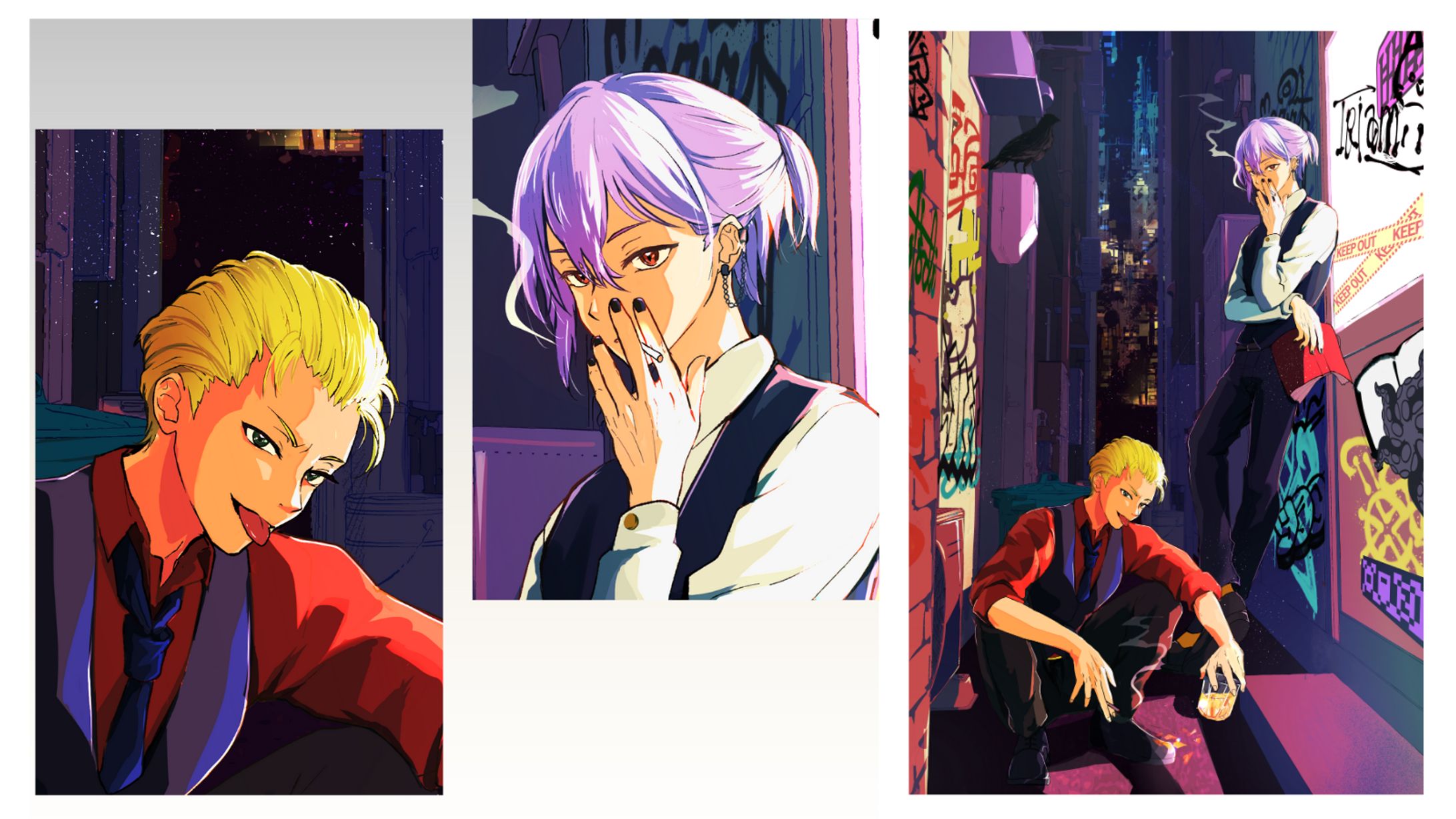 【お仕事】テスラ・ノート様＆卍ぽぽ卍様　コラボイラスト-1