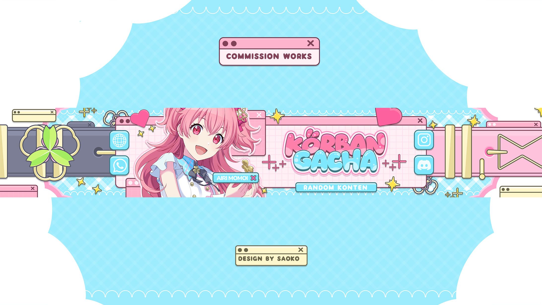 #CommsWork Airi Momoi - Korban Gacha | Youtube Banner-1