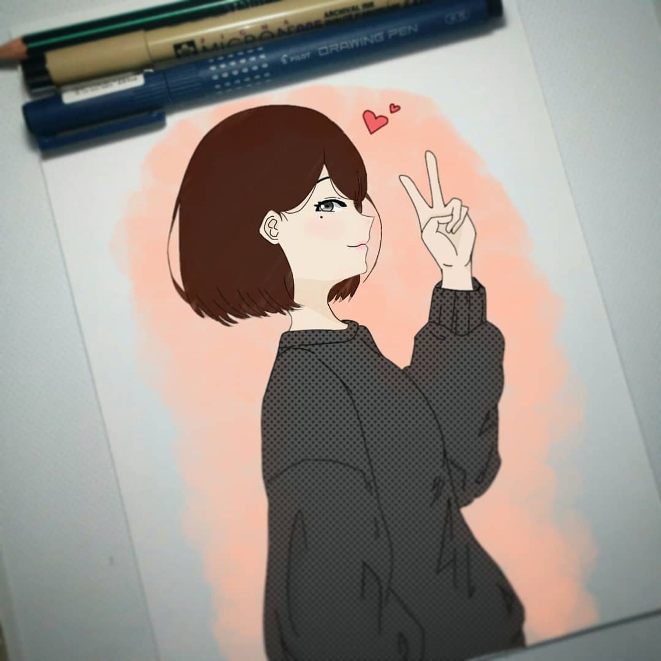 Introducing Pai Oh (@bannkkun OC)...I enjoy making this #bannkkunredraw challenge 😊😊😊
.
.
.
.
#drawthisinyourstyle #art #illustration #traditionalart #digitalcoloring #digitalart #micron #pilotpen #cute #shoujo #beauty #artchallenge #artwork #ibispaintx #ibispaint #anime #manga #challenge-1