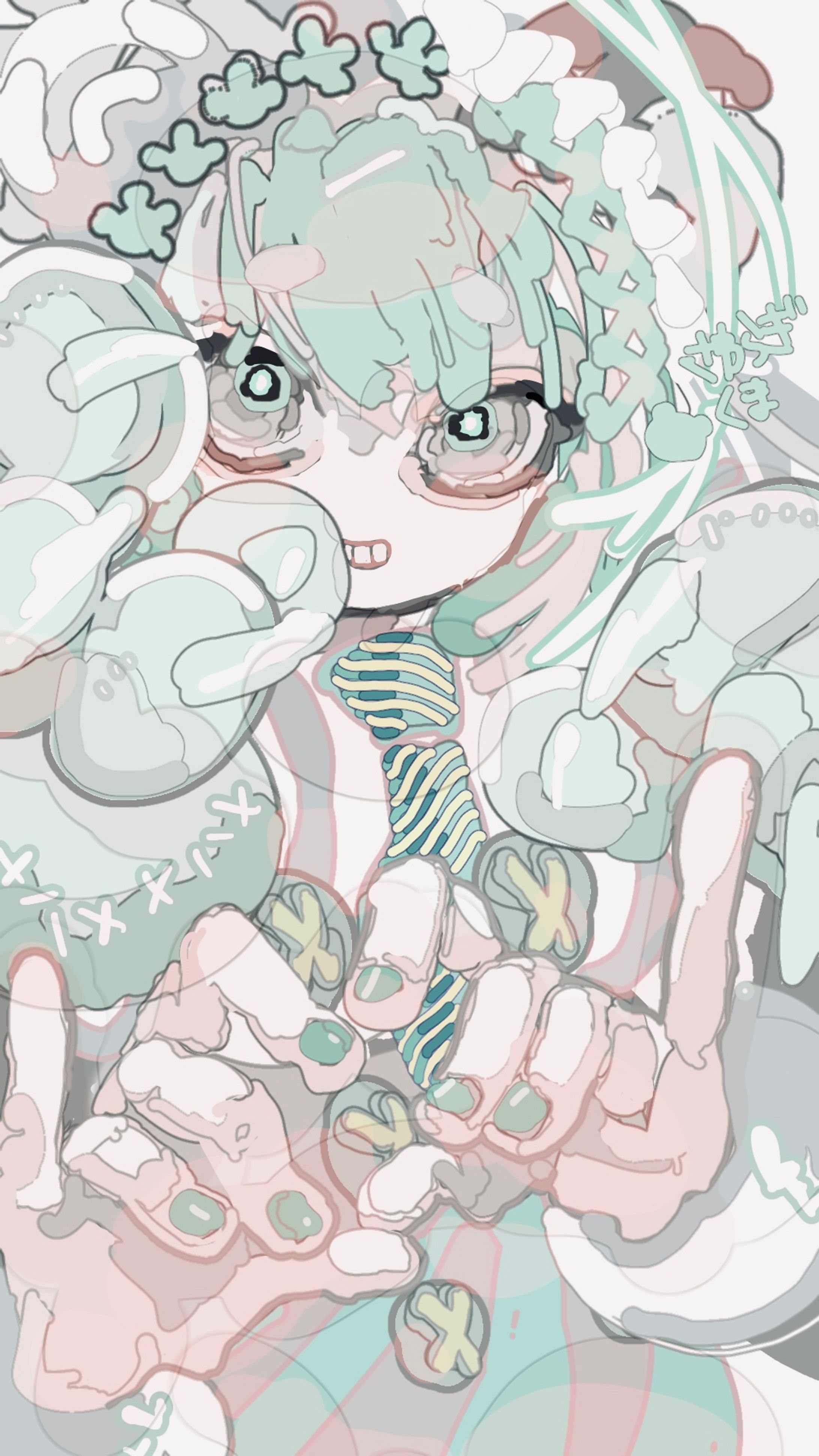 にひっと笑うガール-1