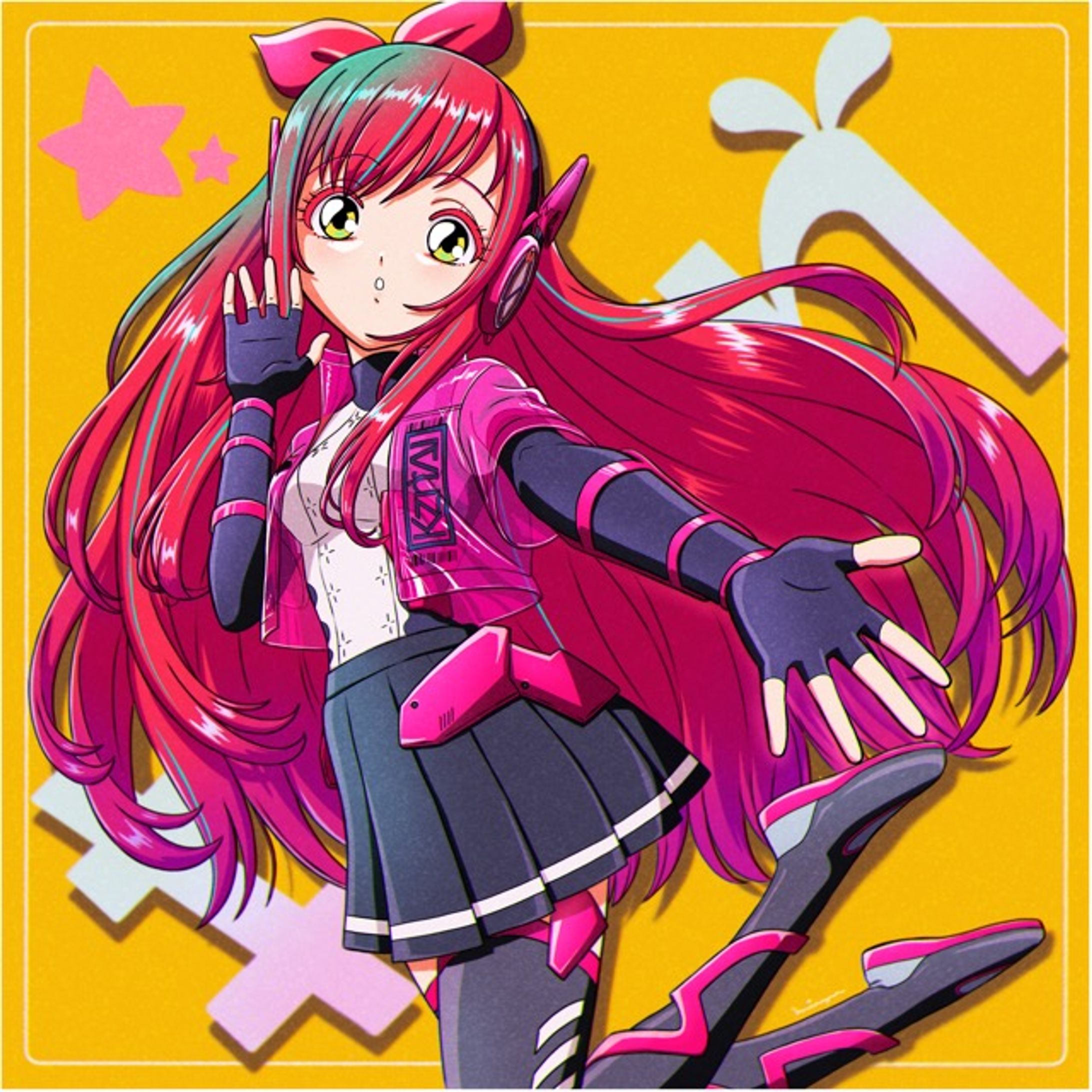 有名Vtuberキズナアイの歌唱特化型AIキズナ(kzn)ちゃんの公式グッズイラストです。-1