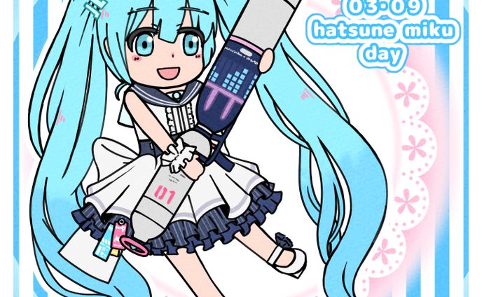 (ファンアート)ブルーアカイブコラボ　初音ミク