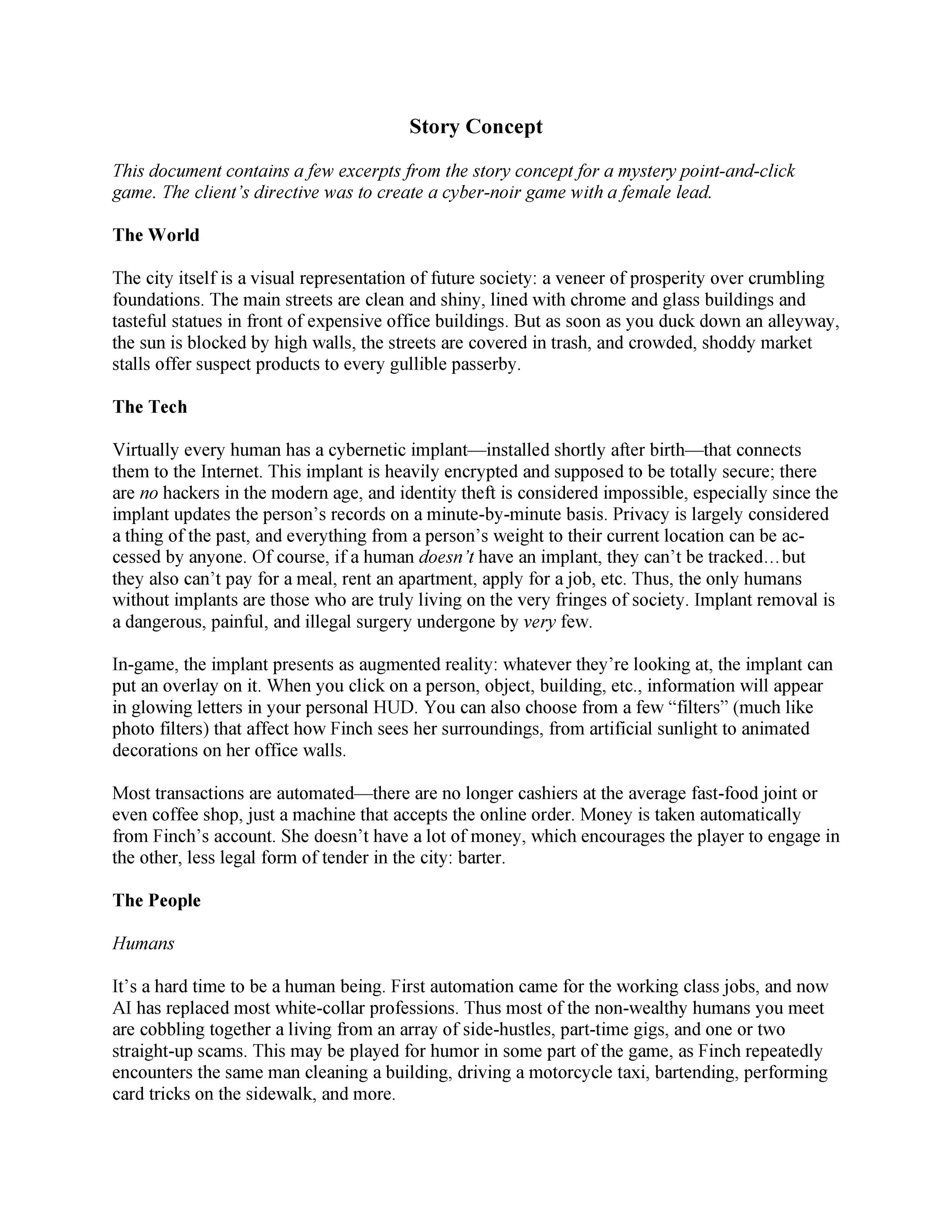 Narrative Design Cyberpunk Click-and-Point Game -1