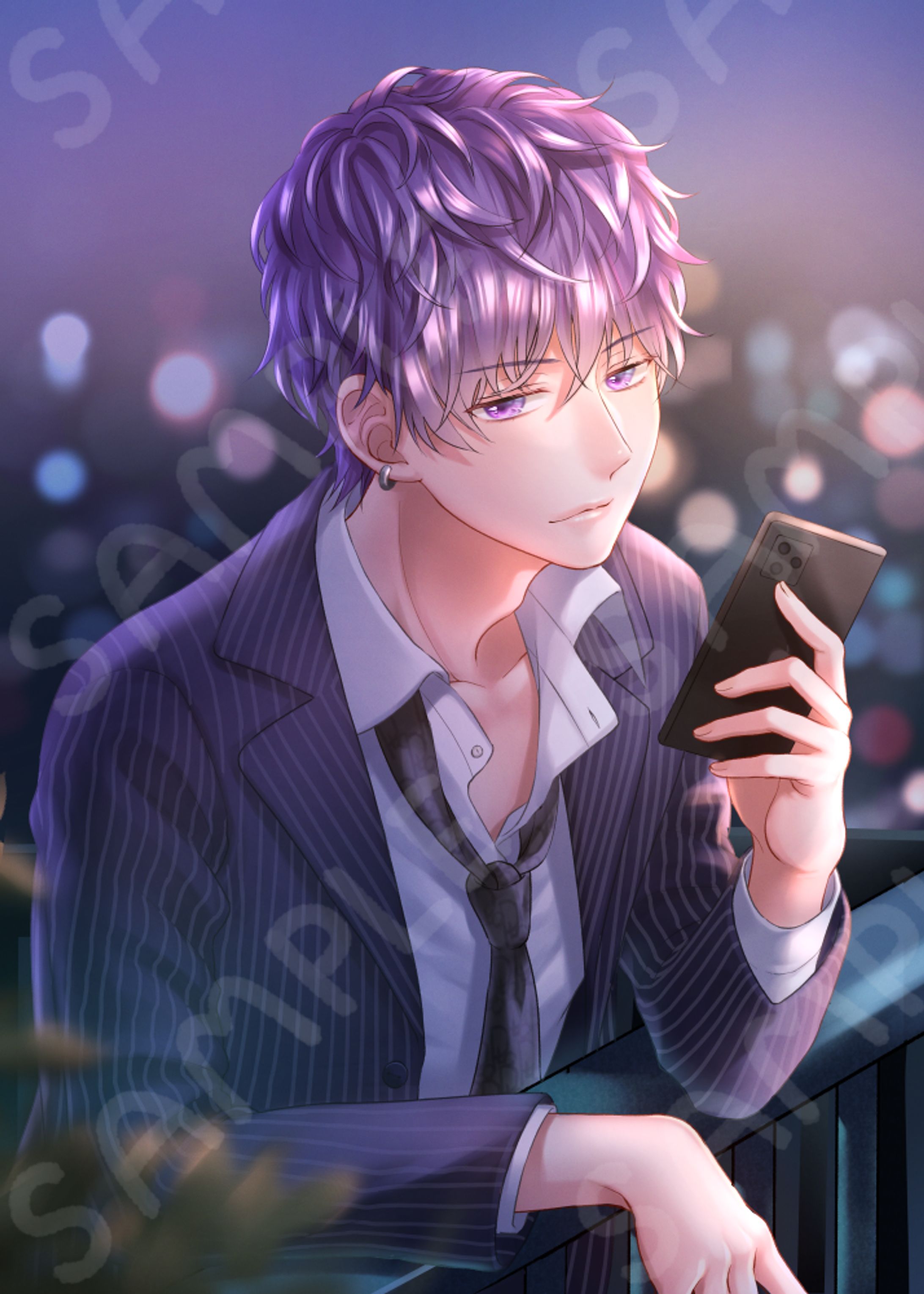 配信用イラスト　スーツ男子-1