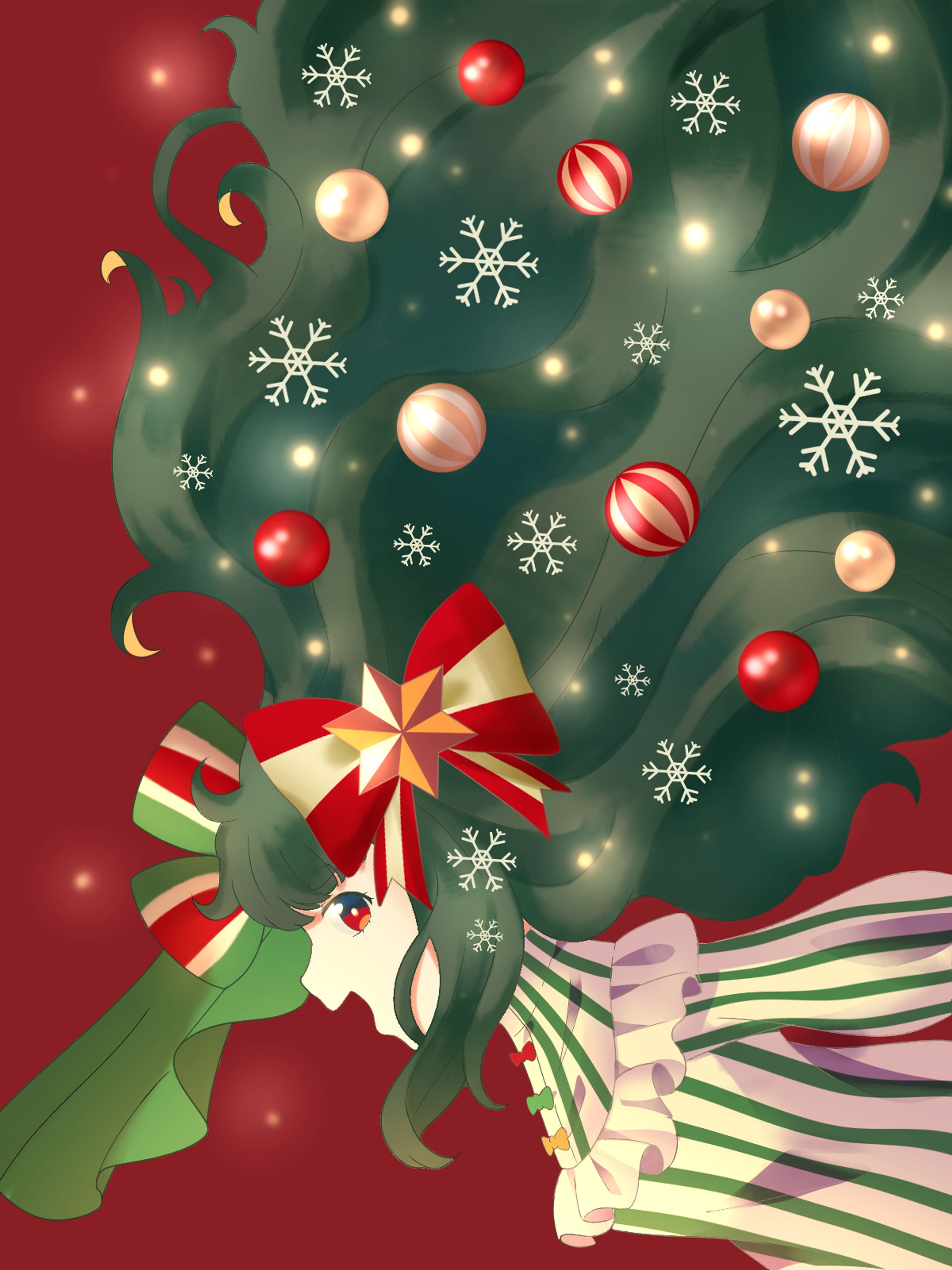 クリスマスツリー　女の子-1