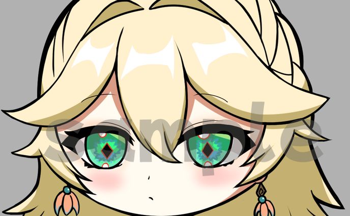 らん様　原神絵柄寄せSDイラスト