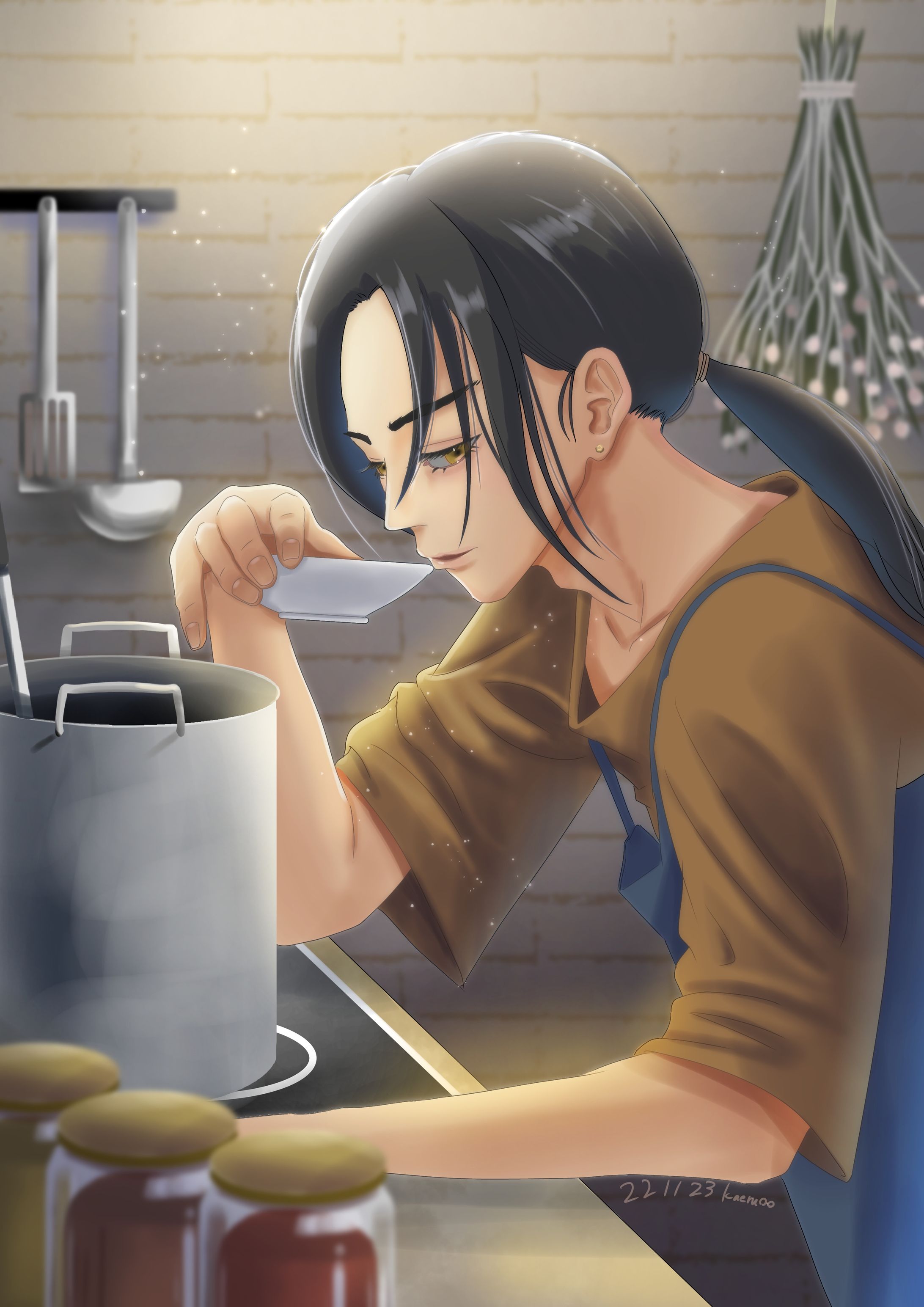 イケメンイラストコンテスト用イラスト(20時間)-1