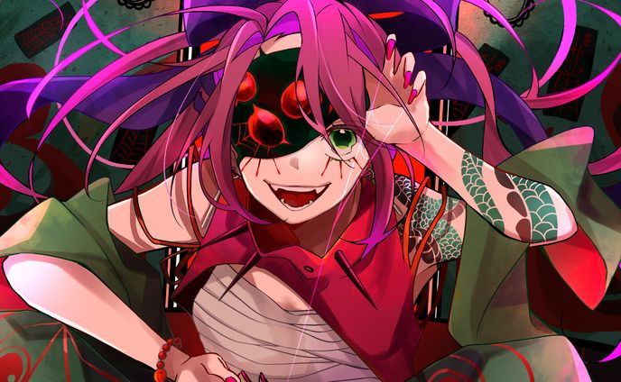 リリぴ様　「孤独毒毒」　歌ってみた動画用イラスト
