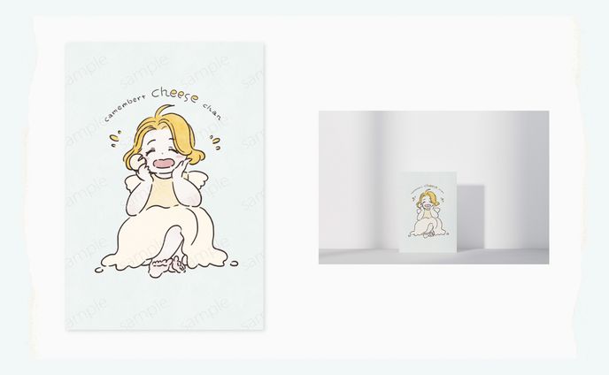 【ポストカード】「かまんべーるちーずちゃん」キャラデザ展出展作品